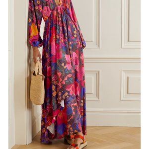 Farm Rio Floral-print crepe maxi dress- Size Small